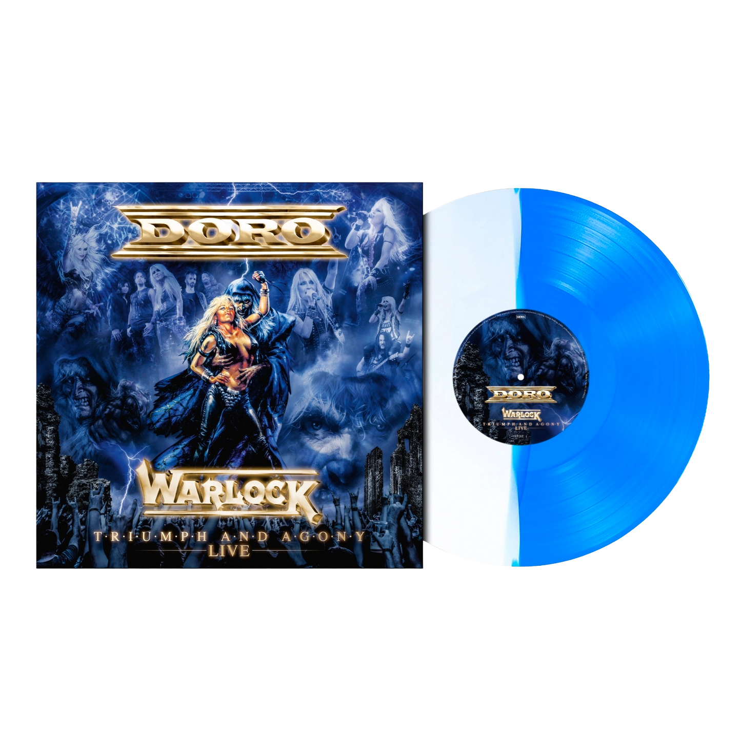 Warlock Triumph & Agony Live - Blue/White Split Vinyl (RELEASE 25.09.2026)
