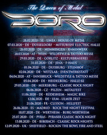 The Queen of Metal Tour 2020 - T-Shirt DORO